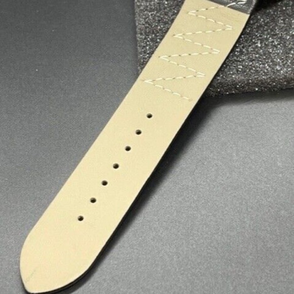 PARNIS 43mm Black Dial Calendar Power Reserve Seagull Leather Automatic Watch - Picture 6 of 8